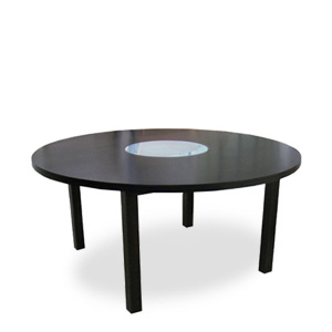 Country Round Table with glass 